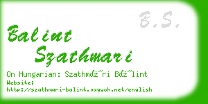 balint szathmari business card